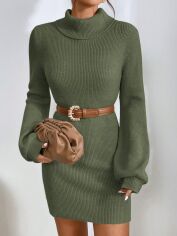 Акція на Плаття в'язане коротке зимове жіноче SHEIN GD-00162619 M Зелене від Rozetka