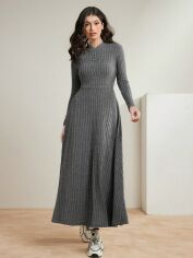 Акція на Плаття довге осіннє жіноче SHEIN GD-00169279 XL Сіре від Rozetka