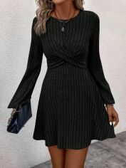 Акція на Плаття коротке осіннє жіноче SHEIN GD-00167979 L Чорне від Rozetka