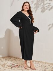 Акція на Плаття довге осіннє жіноче SHEIN GD-00136899 XL Чорне від Rozetka