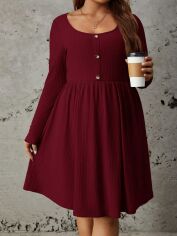 Акція на Сукня жіноча SHEIN GD-00138112 2XL Бордова від Rozetka
