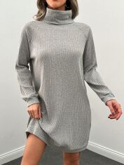 Акція на Плаття міді осіннє жіноче SHEIN GD-00168034 S Сіре від Rozetka