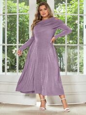 Акція на Сукня вечірня довга жіноча SHEIN GD-00165927 3XL Фіолетова від Rozetka