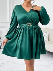 Акція на Сукня літня жіноча SHEIN GD-00166245 2XL Темно-зелена від Rozetka