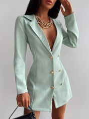 Акція на Плаття коротке осіннє жіноче SHEIN GD-00084874 M М'ятне від Rozetka