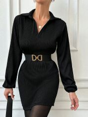 Акція на Плаття вечірнє коротке осіннє жіноче SHEIN GD-00146645 S Чорне від Rozetka