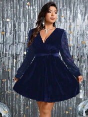 Акція на Сукня вечірня коротка жіноча SHEIN GD-00165929 3XL Темно-синя від Rozetka