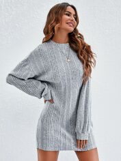 Акція на Сукня коротка осіння жіноча SHEIN GD-00165675 XS Сіра від Rozetka