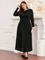 Акція на Сукня вечірня довга жіноча SHEIN GD-00166047 4XL Чорна від Rozetka
