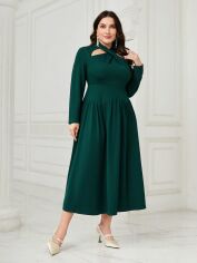 Акція на Сукня вечірня довга жіноча SHEIN GD-00166131 2XL Темно-зелена від Rozetka