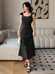 Акція на Сукня міді літня жіноча SHEIN GD-00168015 M Чорна від Rozetka