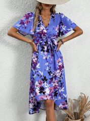 Акція на Сукня міді літня жіноча SHEIN GD-00168039 S Блакитна від Rozetka