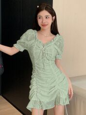 Акція на Сукня коротка літня жіноча SHEIN GD-00168078 XL Світло-зелена від Rozetka