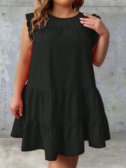 Акція на Сукня міді літня жіноча SHEIN GD-00170824 XL Чорна від Rozetka