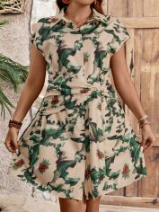 Акція на Сукня-сорочка коротка літня жіноча SHEIN GD-00165887 XL Різнокольорова від Rozetka