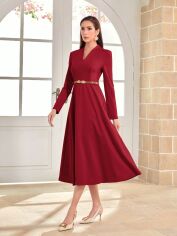 Акція на Сукня літня жіноча SHEIN GD-00166212 XL Бордова від Rozetka