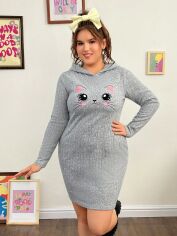 Акція на Сукня коротка осіння жіноча SHEIN GD-00166241 XL Сіра від Rozetka