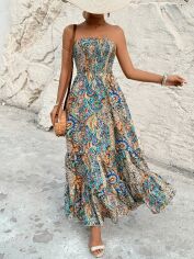 Акція на Сукня довга літня жіноча SHEIN GD-00167954 L Різнокольорова від Rozetka