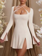 Акція на Сукня вечірня коротка літня жіноча SHEIN GD-00165620 S Біла від Rozetka