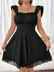 Акція на Сукня вечірня коротка літня жіноча SHEIN GD-00165925 2XL Чорна від Rozetka