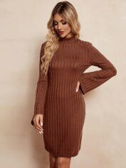 Акція на Сукня літня жіноча SHEIN GD-00166201 L Коричнева від Rozetka