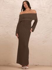 Акція на Сукня жіноча SHEIN GD-00131284 L Коричнева від Rozetka
