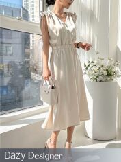 Акція на Сукня літня жіноча SHEIN GD-00168019 M Світло-бежева від Rozetka