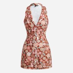 Акція на Сукня-сорочка коротка літня жіноча SHEIN GD-00165569 M Різнокольорова від Rozetka