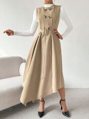 Акція на Сукня міді літня жіноча SHEIN GD-00165581 M Хакі від Rozetka