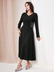 Акція на Сукня довга осіння жіноча SHEIN GD-00165596 S Чорна від Rozetka