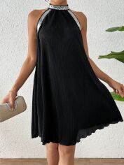 Акція на Сукня вечірня коротка літня жіноча SHEIN GD-00165661 XL Чорна від Rozetka