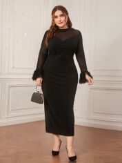 Акція на Сукня вечірня довга жіноча SHEIN GD-00165879 XL Чорна від Rozetka