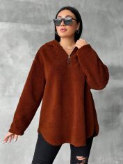 Акція на Толстовка жіноча SHEIN GD-00160919 4XL Пісочна від Rozetka