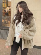 Акція на Толстовка жіноча SHEIN GD-00160011 M Хакі від Rozetka