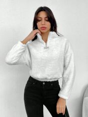 Акція на Толстовка жіноча SHEIN GD-00160018 M-Petite Біла від Rozetka