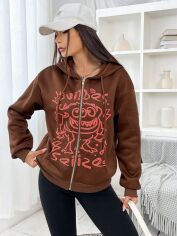Акція на Толстовка жіноча SHEIN GD-00160000 L Коричнева від Rozetka
