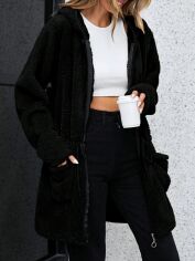 Акція на Толстовка жіноча SHEIN GD-00105468 S Чорна від Rozetka