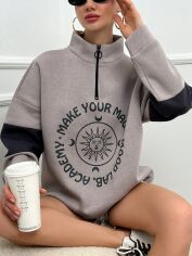 Акція на Толстовка жіноча SHEIN GD-00169896 L Сіра від Rozetka