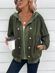 Акція на Толстовка жіноча SHEIN GD-00159727 M Зелена від Rozetka