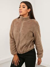 Акція на Толстовка жіноча SHEIN GD-00159665 M Коричнева від Rozetka