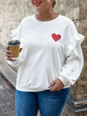 Акція на Світшот жіночий SHEIN GD-00161010 2XL Білий від Rozetka