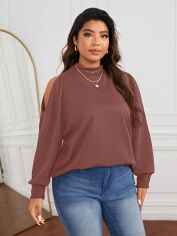 Акція на Світшот жіночий SHEIN GD-00168677 2XL Рожевий з коричневим від Rozetka