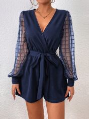 Акція на Комбінезон жіночий SHEIN GD-00153202 XS Темно-синій від Rozetka