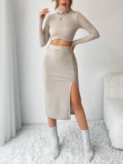 Акція на Костюм жіночий SHEIN GD-00163923 L-Petite Хакі від Rozetka