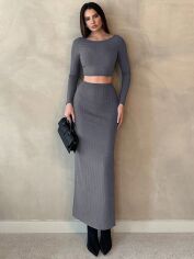 Акція на Костюм жіночий SHEIN GD-00164202 L Сірий від Rozetka