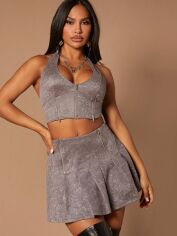 Акція на Костюм жіночий SHEIN GD-00165476 L Сріблястий від Rozetka