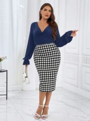 Акція на Костюм жіночий SHEIN GD-00163693 XL Темно-синій від Rozetka
