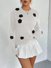 Акція на Светр жіночий SHEIN GD-00156761 S Білий від Rozetka