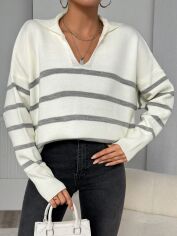 Акція на Светр жіночий SHEIN GD-00156724 One Size Світло-сірий від Rozetka