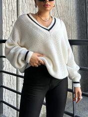 Акція на Светр жіночий SHEIN GD-00156868 4XL Кремовий від Rozetka